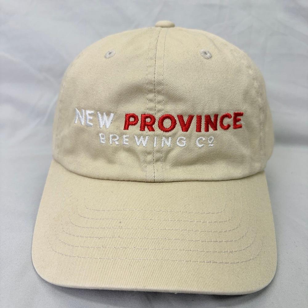 Yupoong New Province Brewing Co Hat Mens OSFA Tan Embroidered Dad Cap